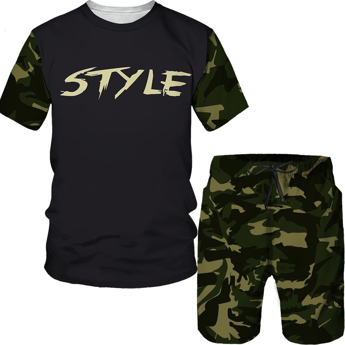 Street Fashion Dance - Camouflage Men's Suits Camo 3D Print