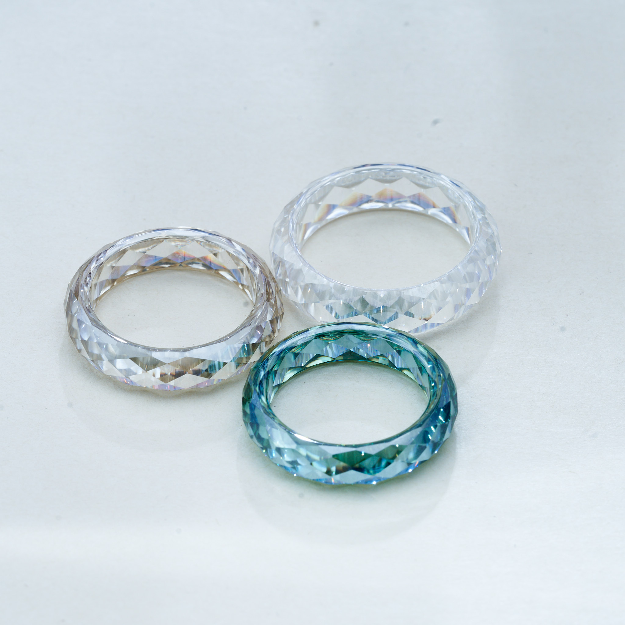 Street Fashion Rings - D‑Color VVS1 Multi‑Color Moissanite Band Ring