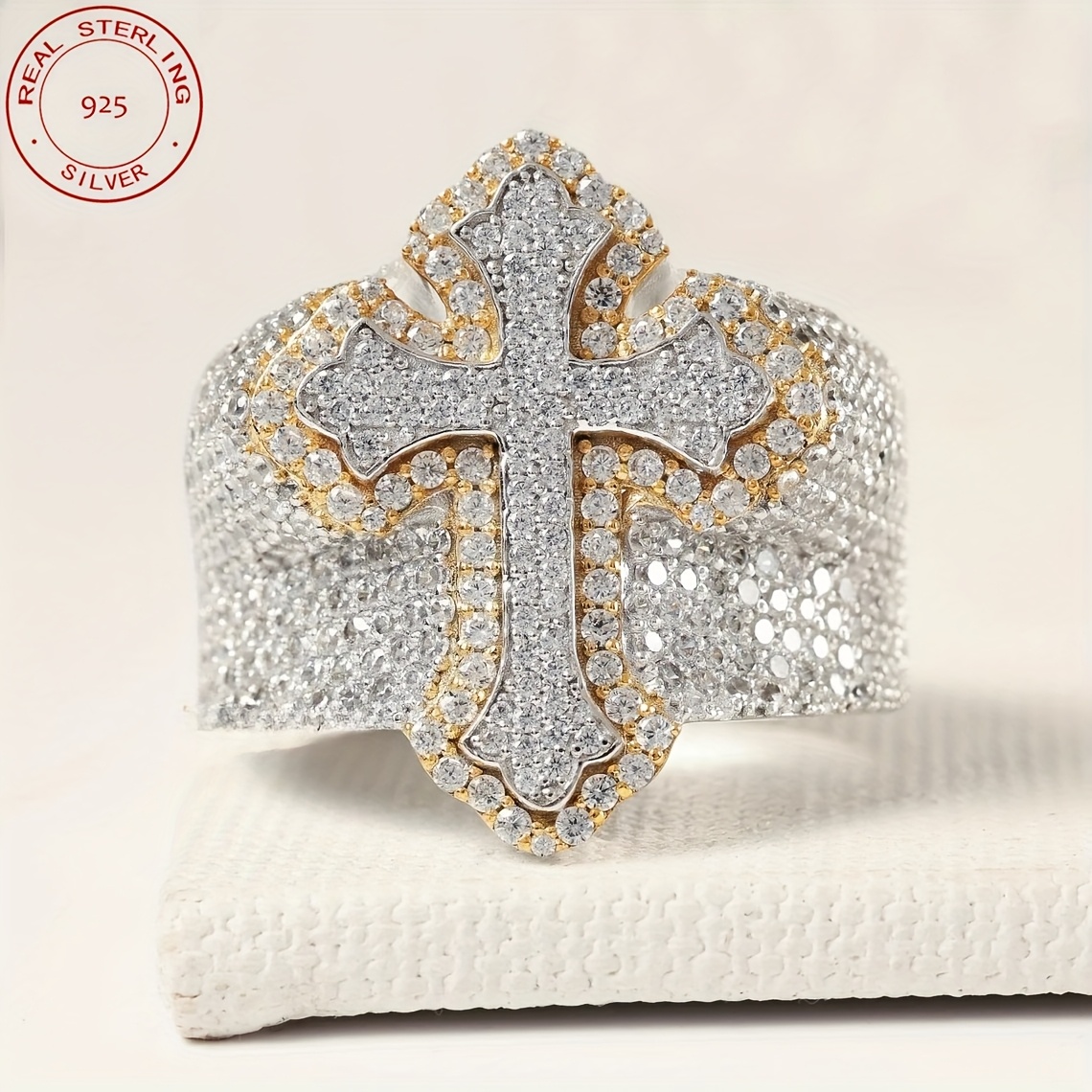 Street Fashion Rings - 2025 New Arrival Iced Out Cross