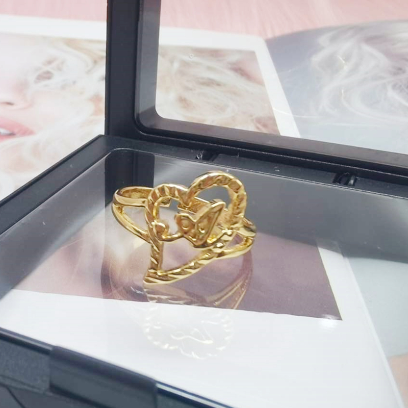 Duoying Custom Initial Rings P - Street Fashion Rings ulasan dan harga