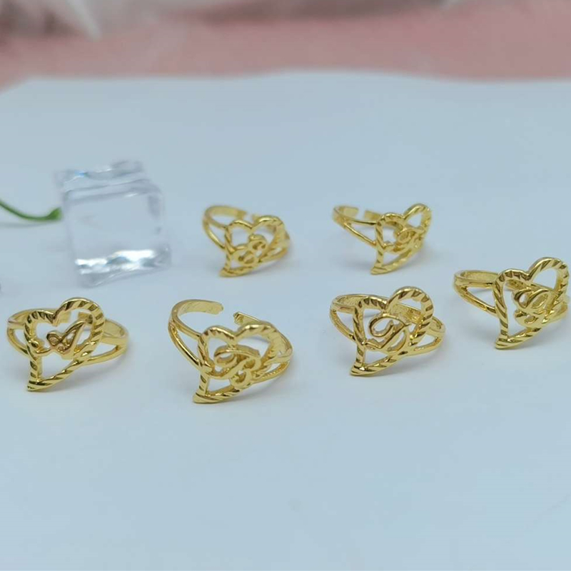 Duoying Custom Initial Rings P - Street Fashion Rings ulasan dan harga