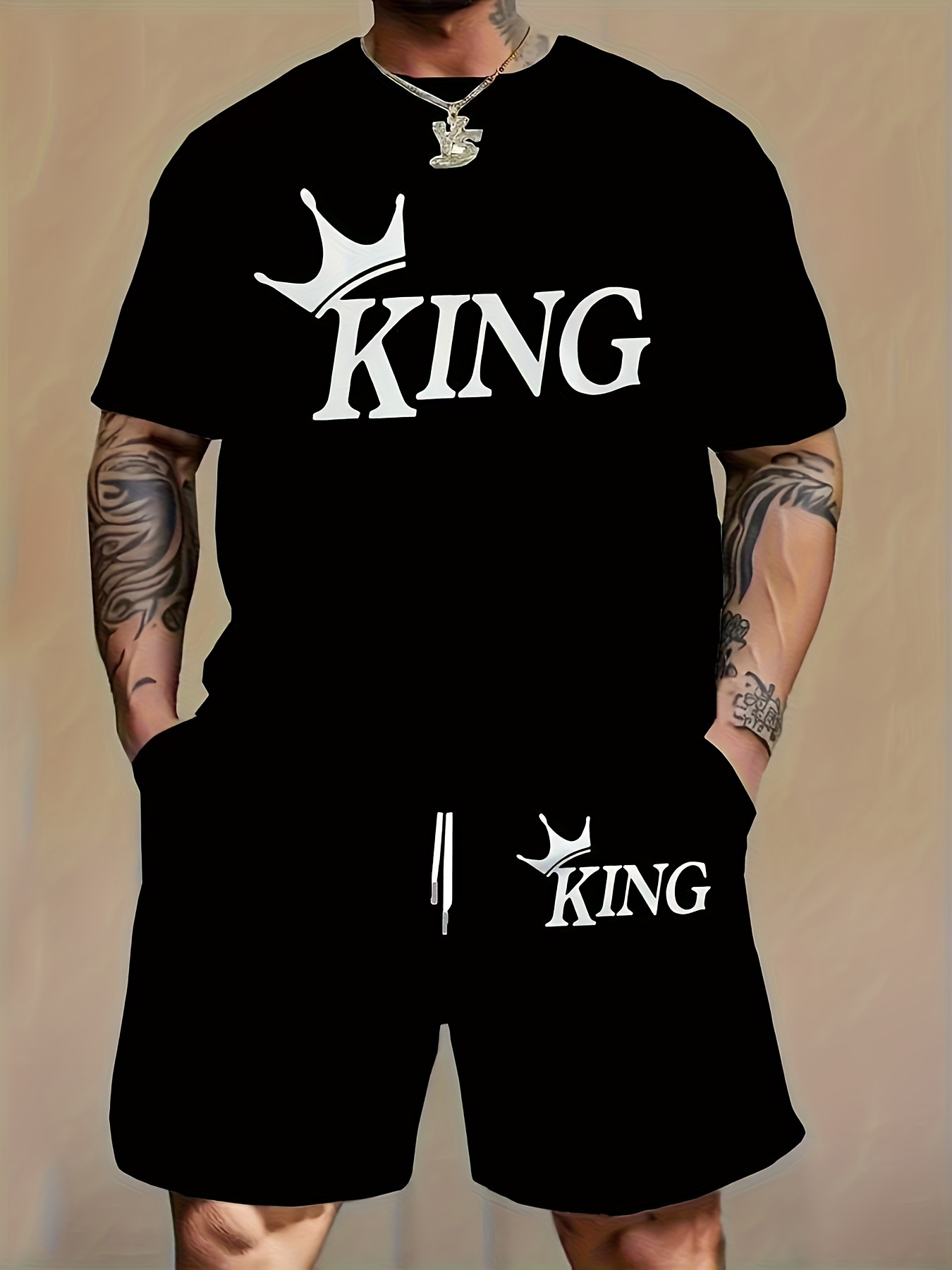 Men Fashion 2‑Piece Matching S - Street Fashion Dance ulasan dan harga