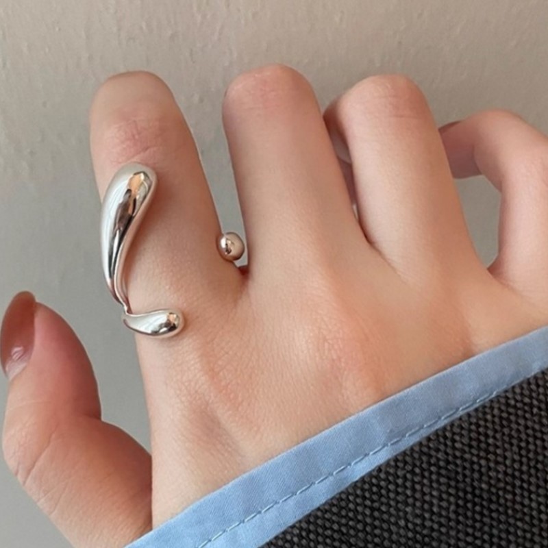PANJBJ 925 Sterling Silver Irr - Street Fashion Rings ulasan dan harga