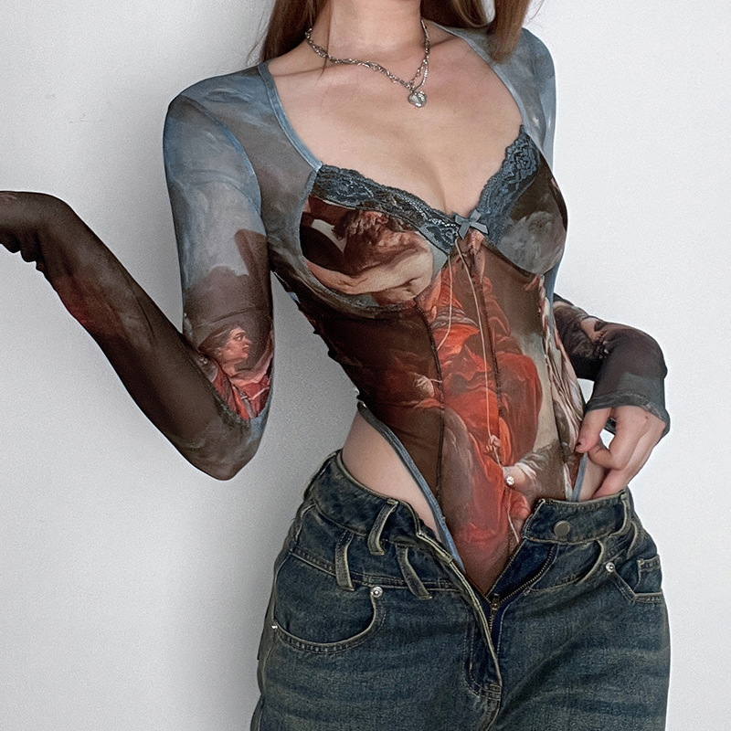 Fashion Sexy Mesh Lace Bodysui - Street Fashion Greece ulasan dan harga