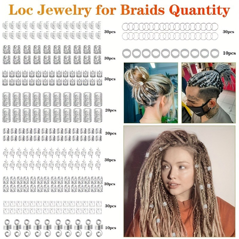280pcs Silvery Metal Hair Brai - Street Fashion Rings ulasan dan harga