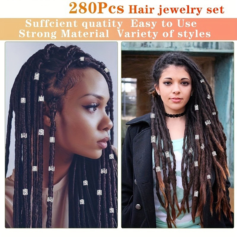 280pcs Silvery Metal Hair Brai - Street Fashion Rings ulasan dan harga