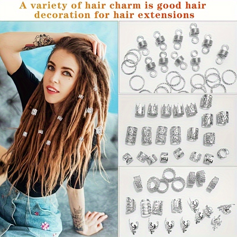 280pcs Silvery Metal Hair Brai - Street Fashion Rings ulasan dan harga