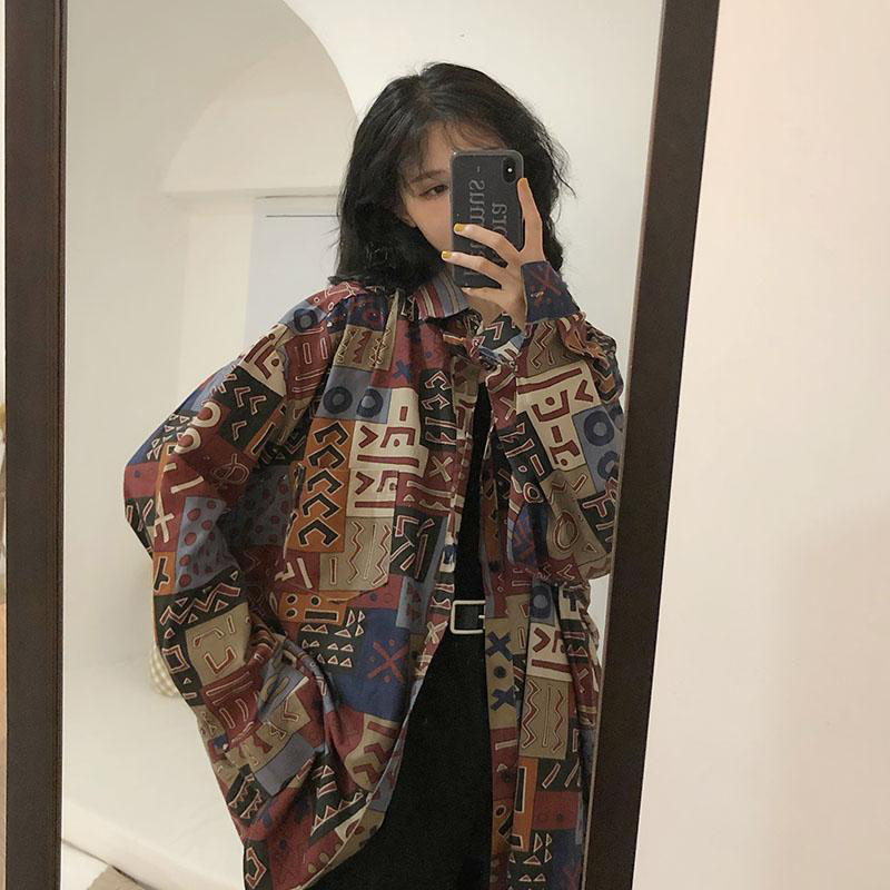 Vintage Harajuku Women Blouses - Street Fashion Korea ulasan dan harga