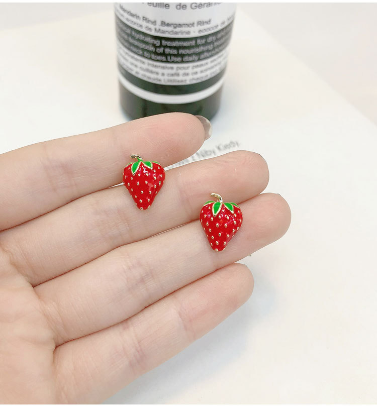 Acrylic Strawberry Earrings Fa - Street Fashion Shoot ulasan dan harga