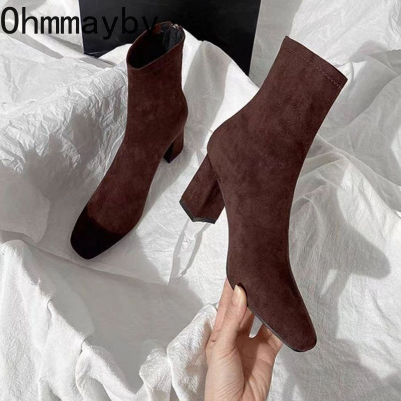Autumn Winter Square Toe Woman - Street Fashion Rome ulasan dan harga