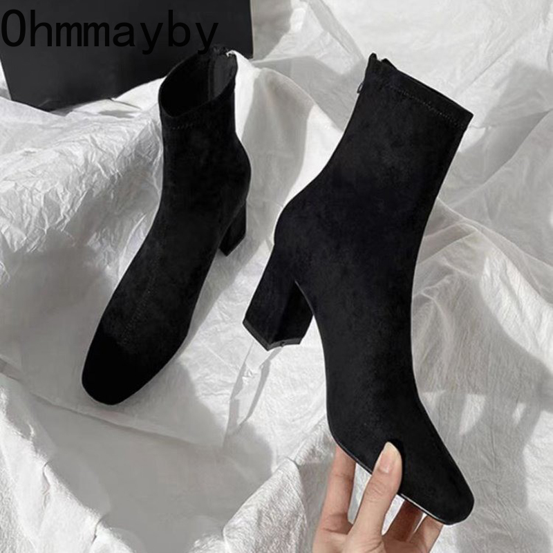 Autumn Winter Square Toe Woman - Street Fashion Rome ulasan dan harga