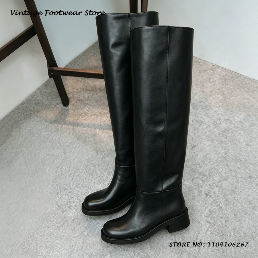 Yellow PU Leather Knee-high Bo - Street Fashion Rome ulasan dan harga