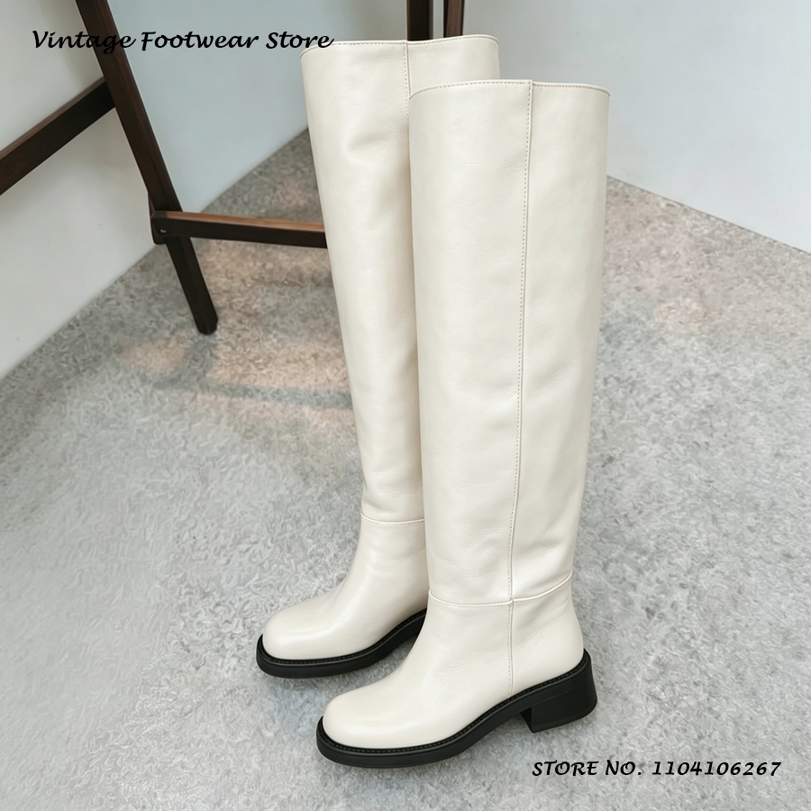 Yellow PU Leather Knee-high Bo - Street Fashion Rome ulasan dan harga