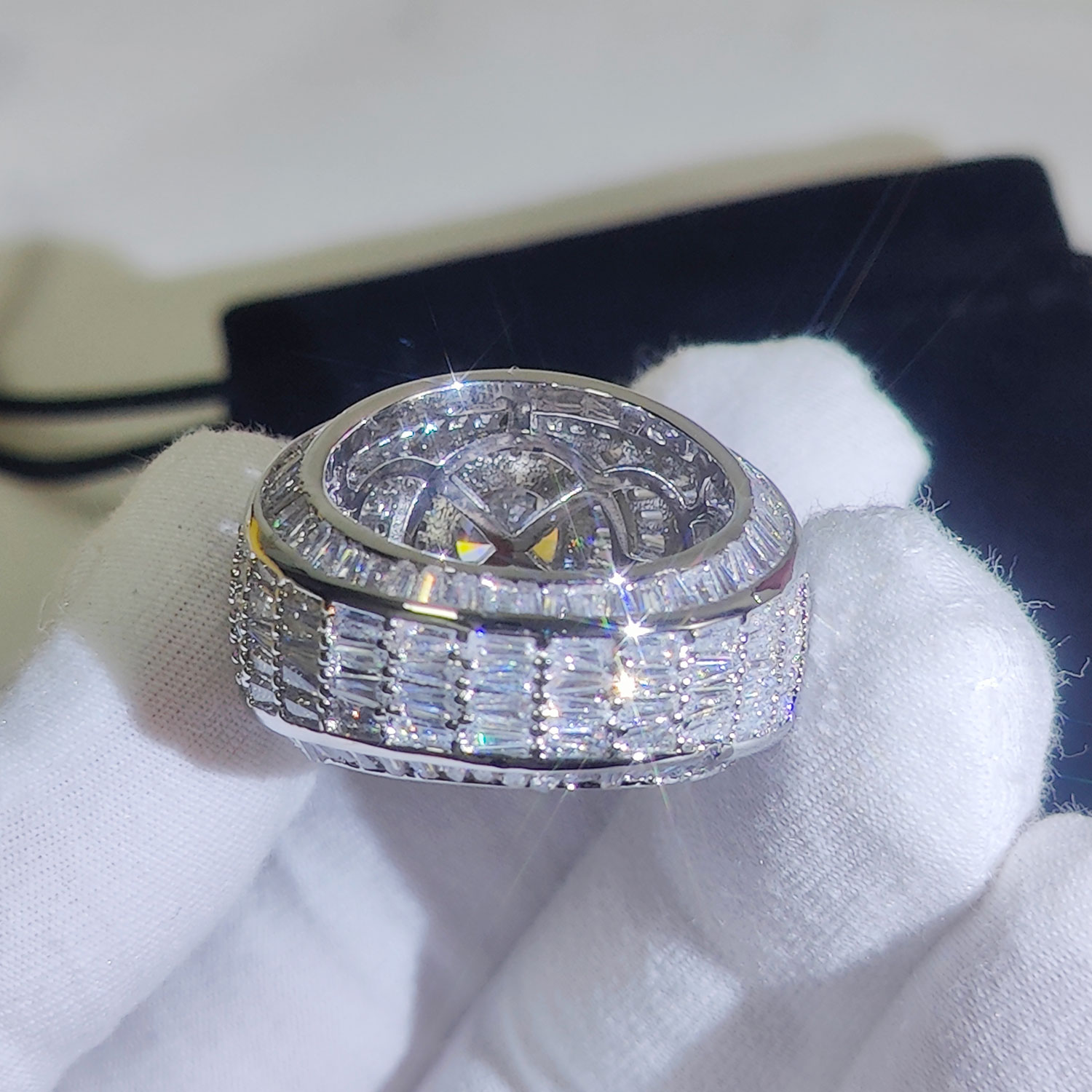 Silver/18k Gold Plated Cluster - Street Fashion Rings ulasan dan harga