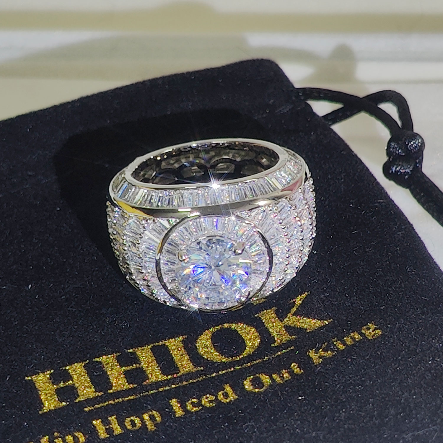 Silver/18k Gold Plated Cluster - Street Fashion Rings ulasan dan harga