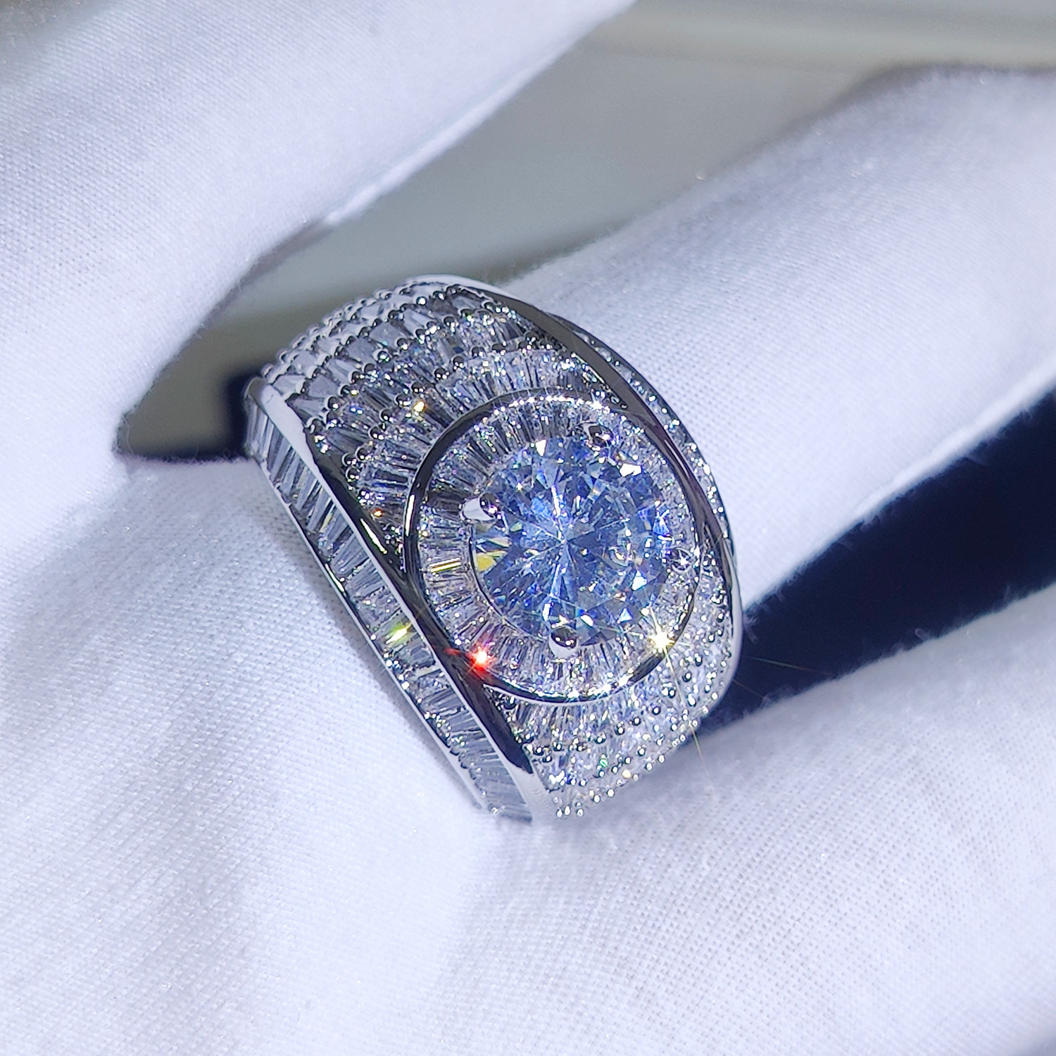 Silver/18k Gold Plated Cluster - Street Fashion Rings ulasan dan harga