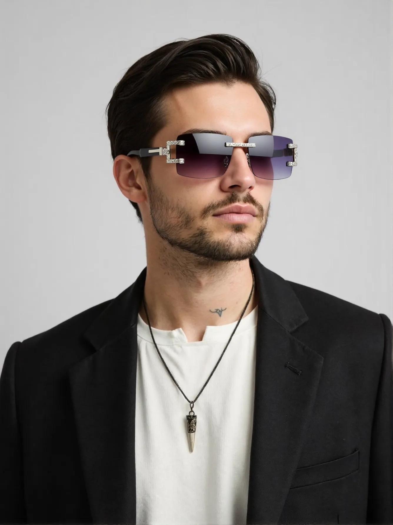 Wood leg retro fashion sunglas - Street Fashion Shoot ulasan dan harga