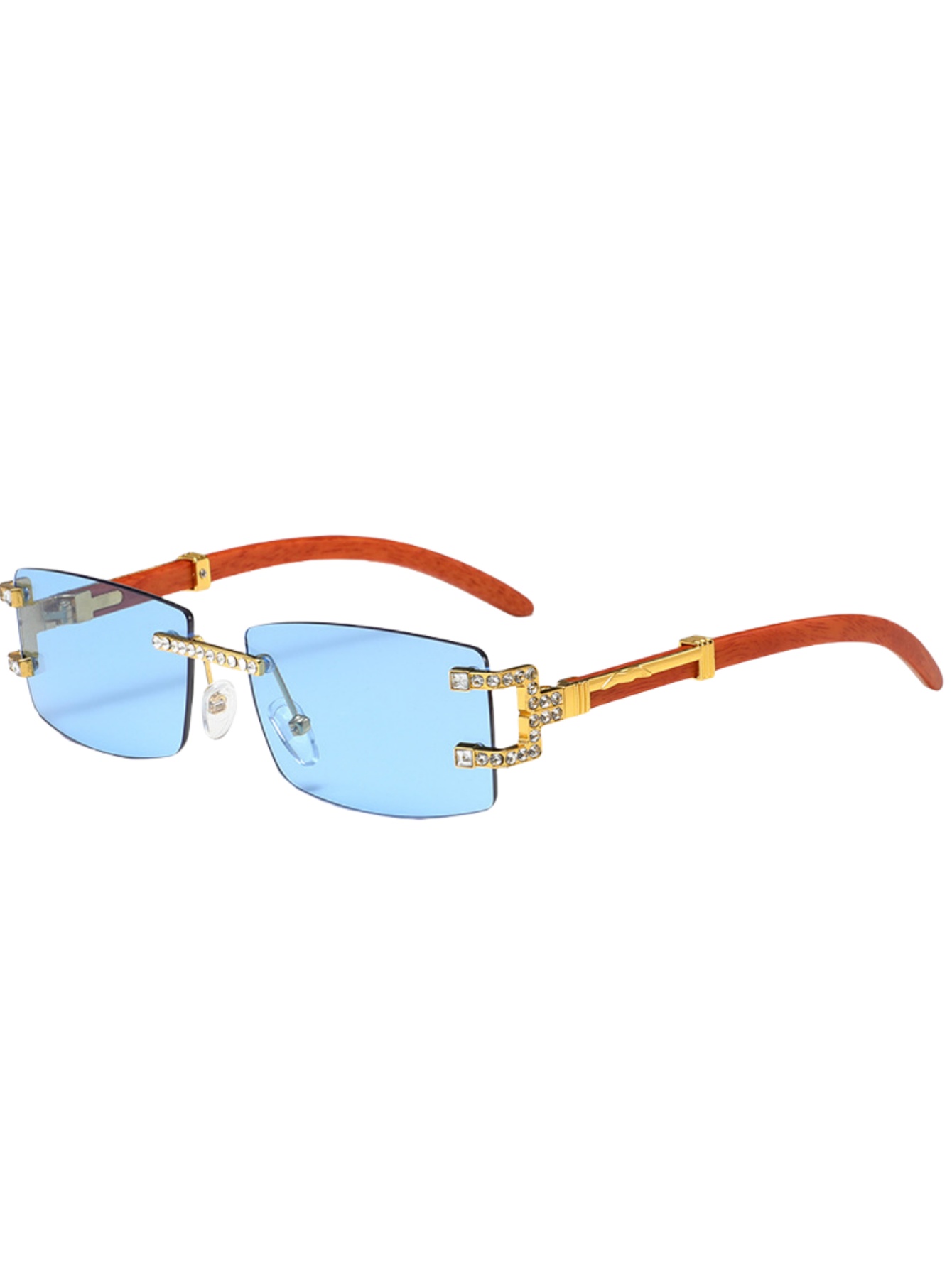 Wood leg retro fashion sunglas - Street Fashion Shoot ulasan dan harga