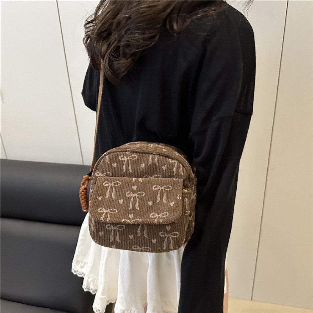 Women's Corduroy Small Shoulde - Street Fashion Korea ulasan dan harga