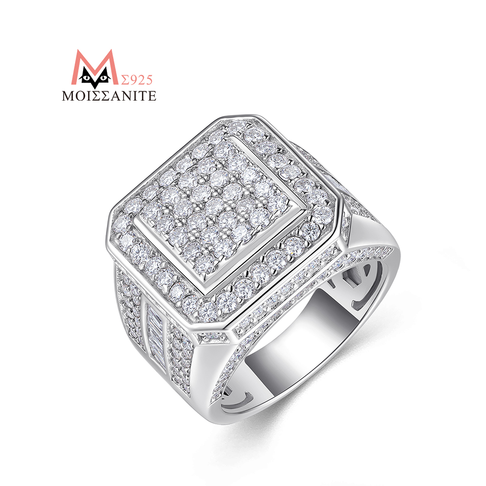 JIUZUAN Full Moissanite Ring S - Street Fashion Rings ulasan dan harga