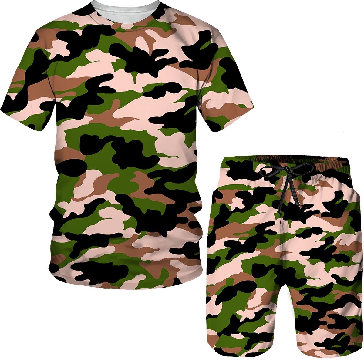 Camouflage Men's Suits Camo 3D - Street Fashion Dance ulasan dan harga