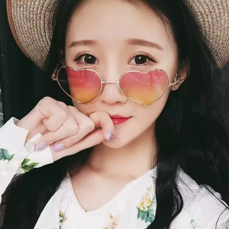 Fashion Heart Shaped Metal Sun - Street Fashion Shoot ulasan dan harga