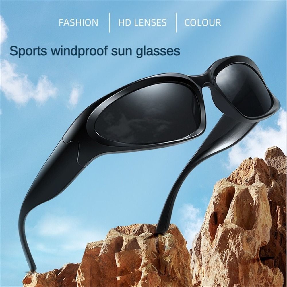 Trendy Y2K Cycling Sunglasses  - Street Fashion Shoot ulasan dan harga