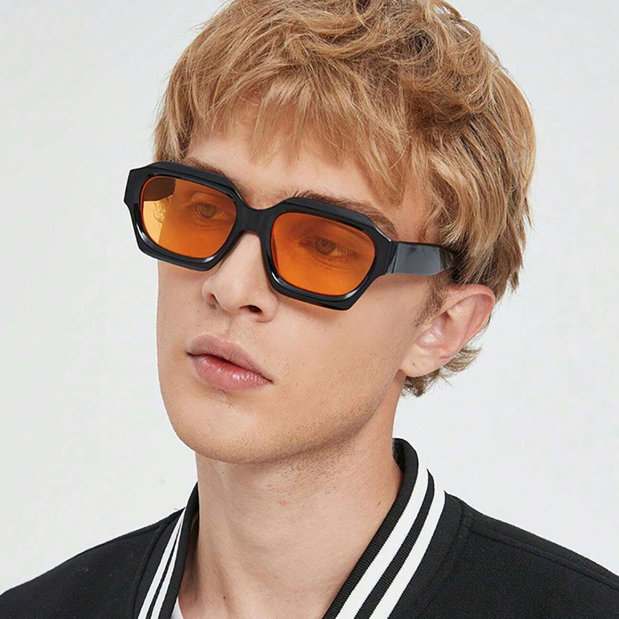 Simple Rough Frame Sunglasses  - Street Fashion Photographers ulasan dan harga