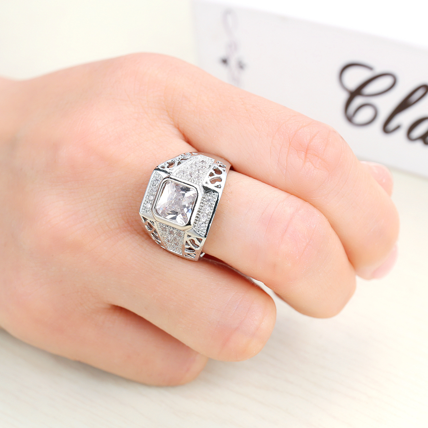 Luxury 925 Sterling Silver Hip - Street Fashion Rings ulasan dan harga