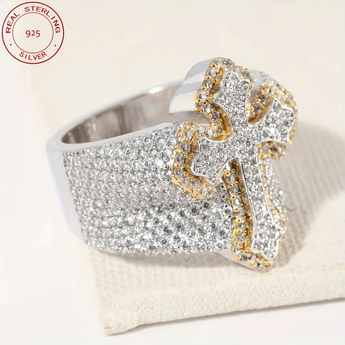 2025 New Arrival Iced Out Cros - Street Fashion Rings ulasan dan harga