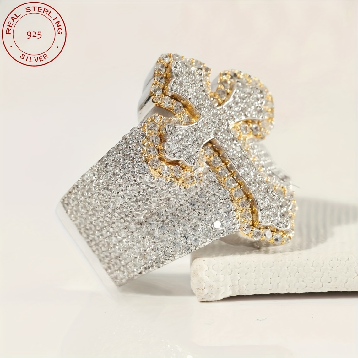 2025 New Arrival Iced Out Cros - Street Fashion Rings ulasan dan harga