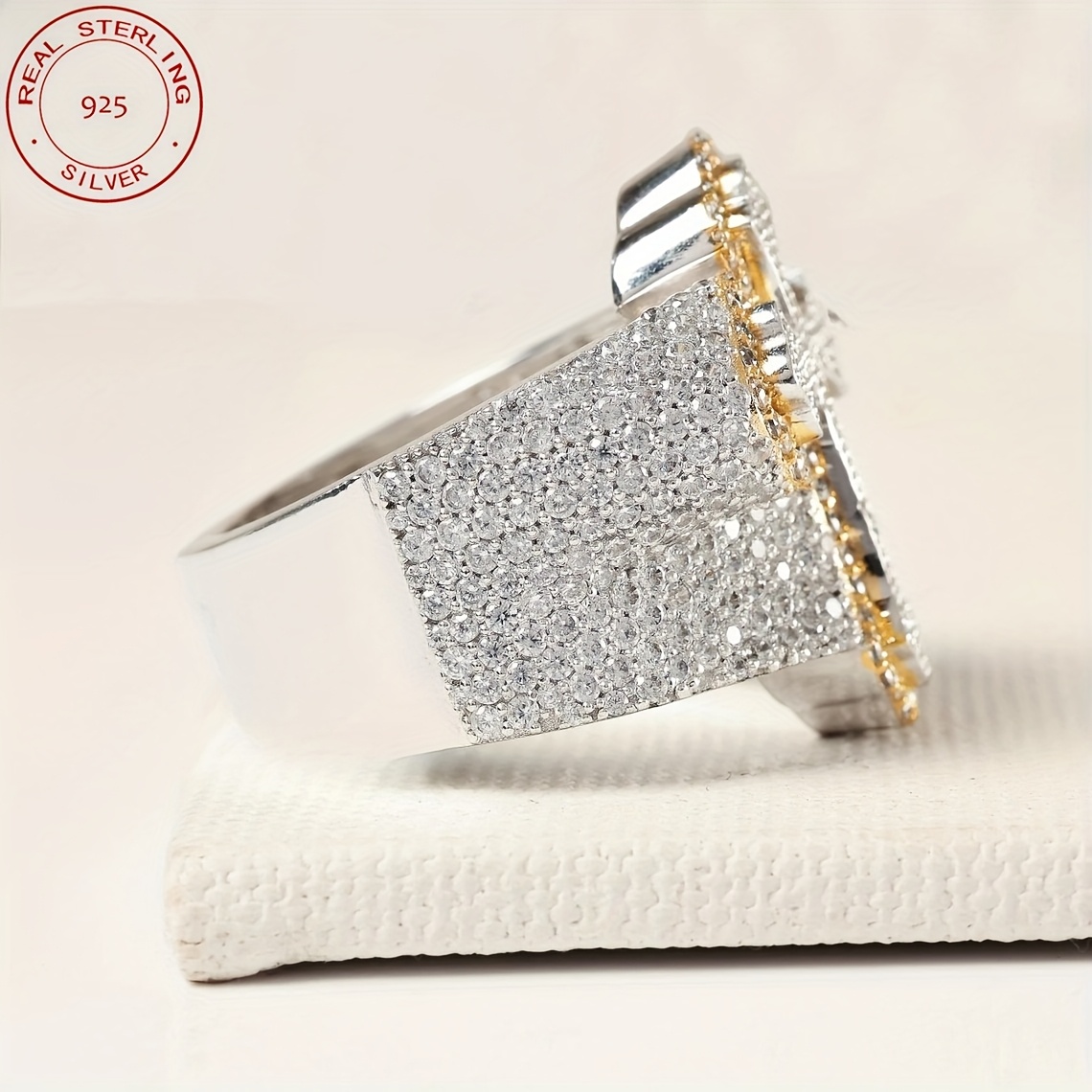 2025 New Arrival Iced Out Cros - Street Fashion Rings ulasan dan harga