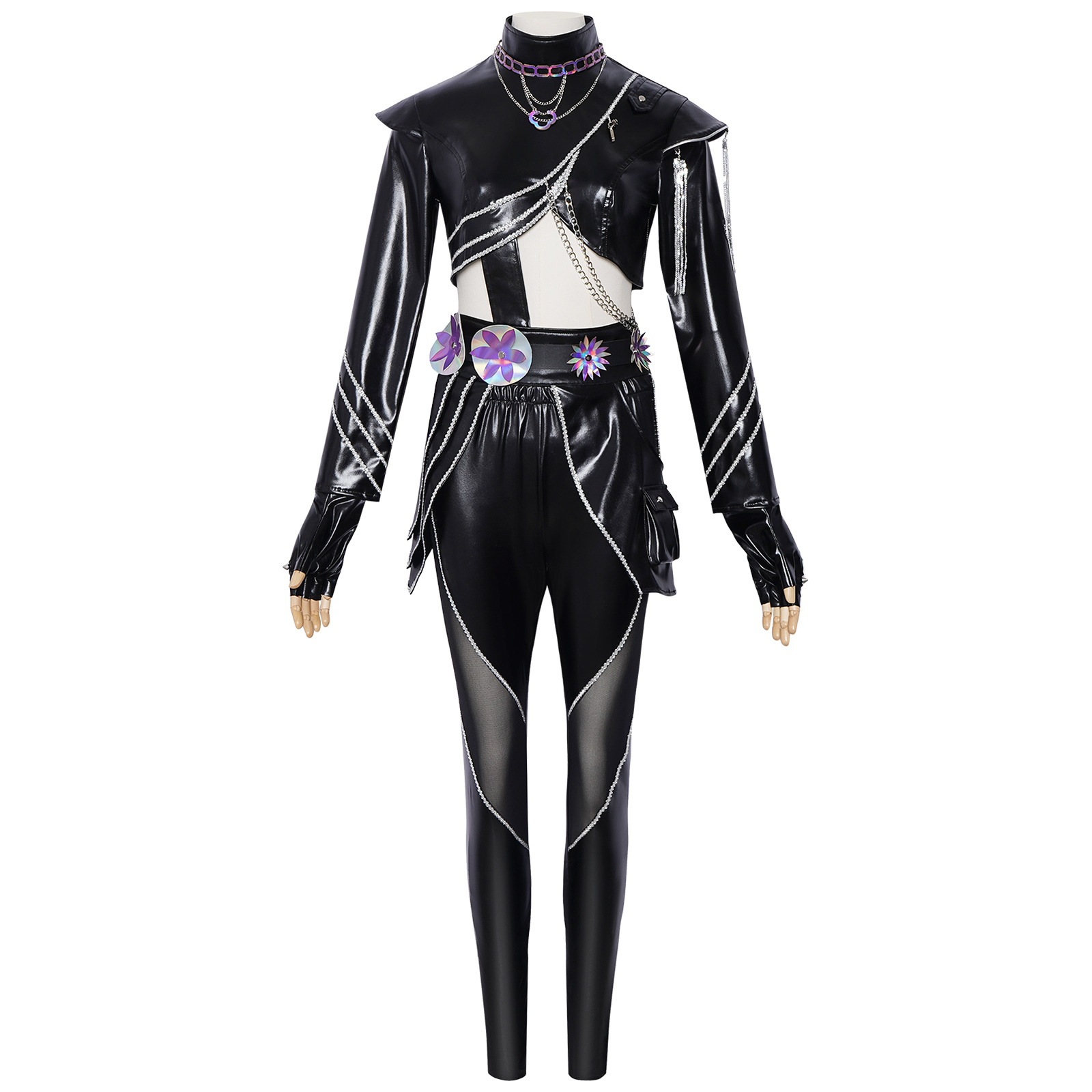 Kpop Outfits Women Black Purpl - Street Fashion Dance ulasan dan harga