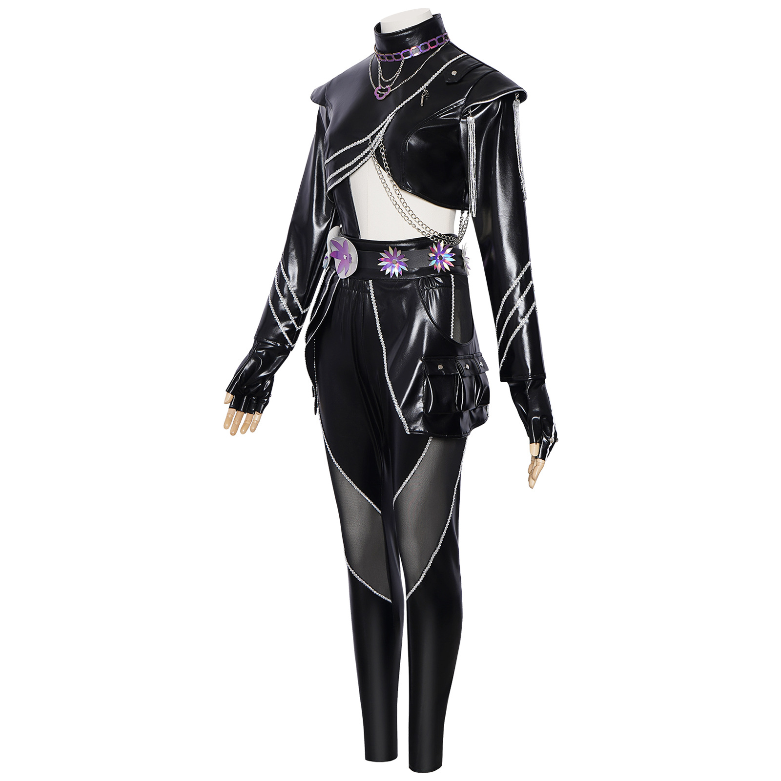 Kpop Outfits Women Black Purpl - Street Fashion Dance ulasan dan harga
