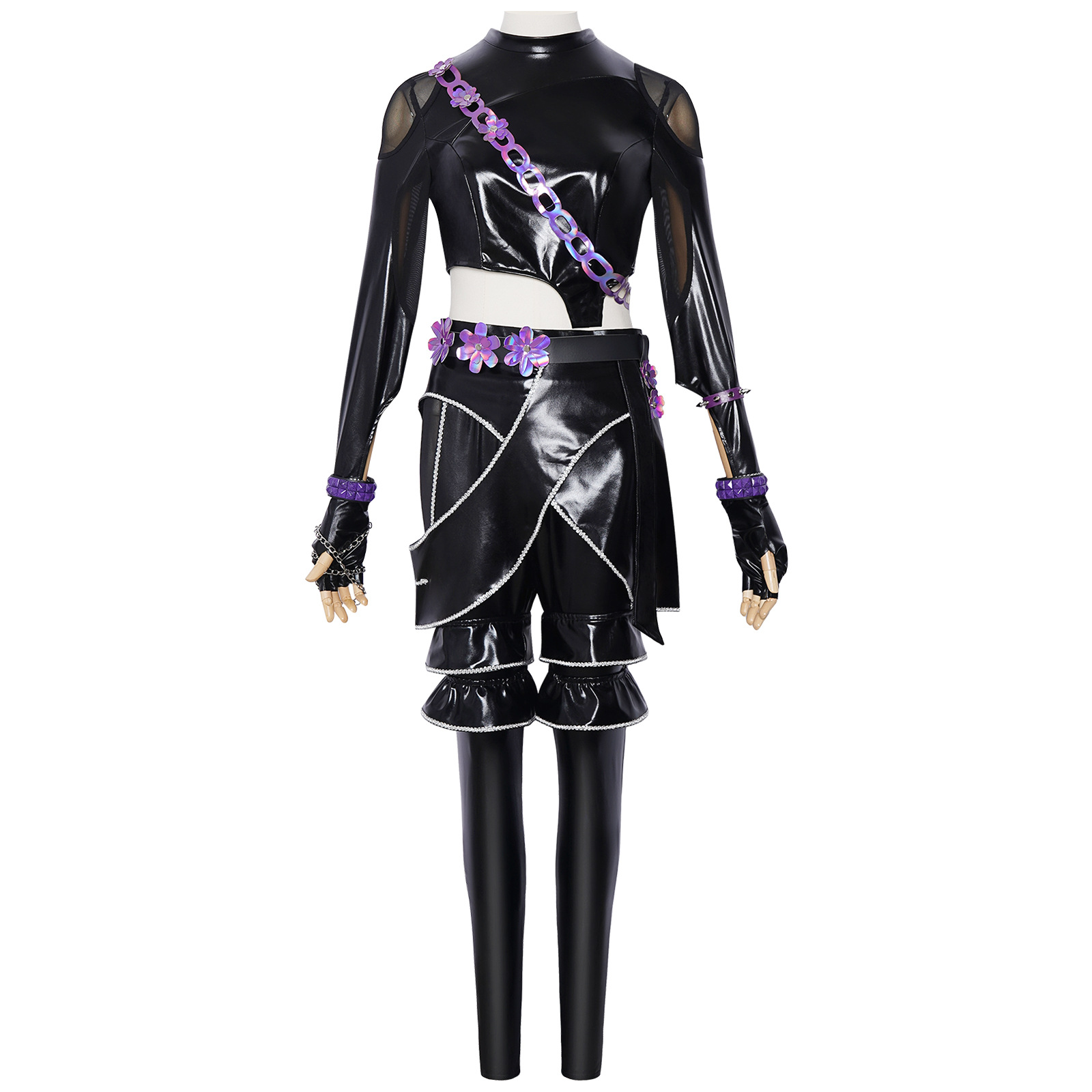Kpop Outfits Women Black Purpl - Street Fashion Dance ulasan dan harga