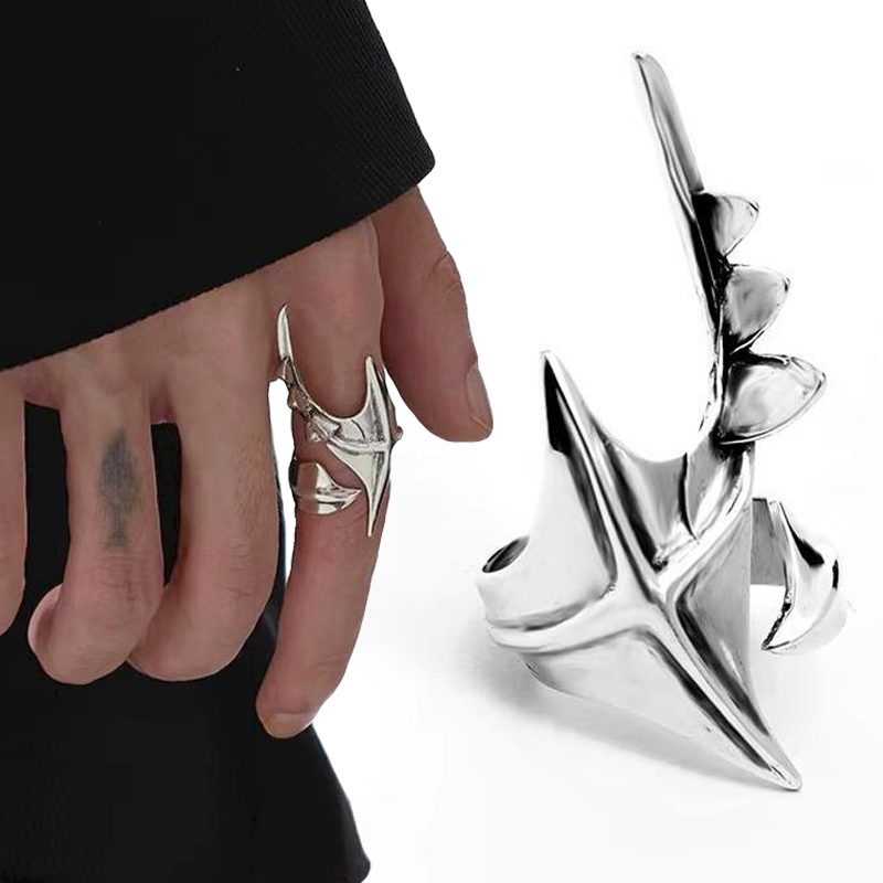 Cyberpunk Alien Irregular Ring - Street Fashion Rings ulasan dan harga
