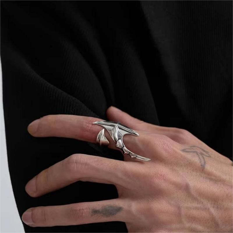 Cyberpunk Alien Irregular Ring - Street Fashion Rings ulasan dan harga